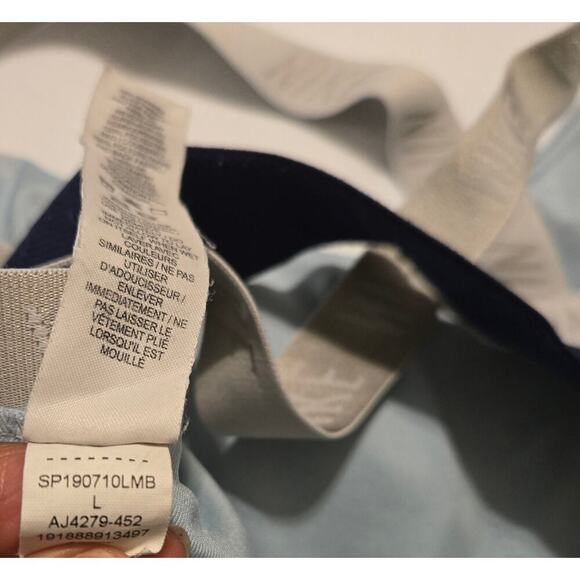 Nike Women’s Sports Bra Size L Light Blue Athletic Workout Activewear Top - Picture 5 of 6